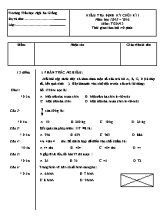 Kiểm tra định kỳ cuối kì I năm học 2015  2016 môn Toán 3 - Trường tiểu học ngã Ba Giồng